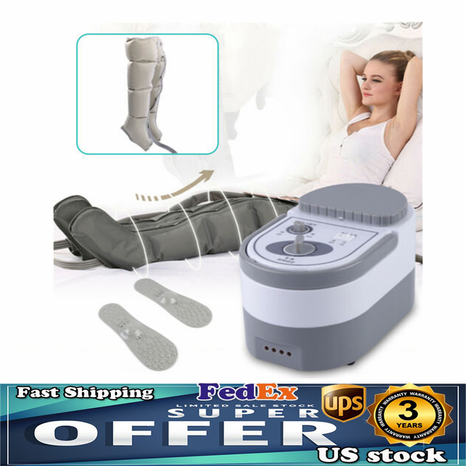 for Lymphedema Recover Pneumatic Compression Leg Massager Machine Pump Boots
