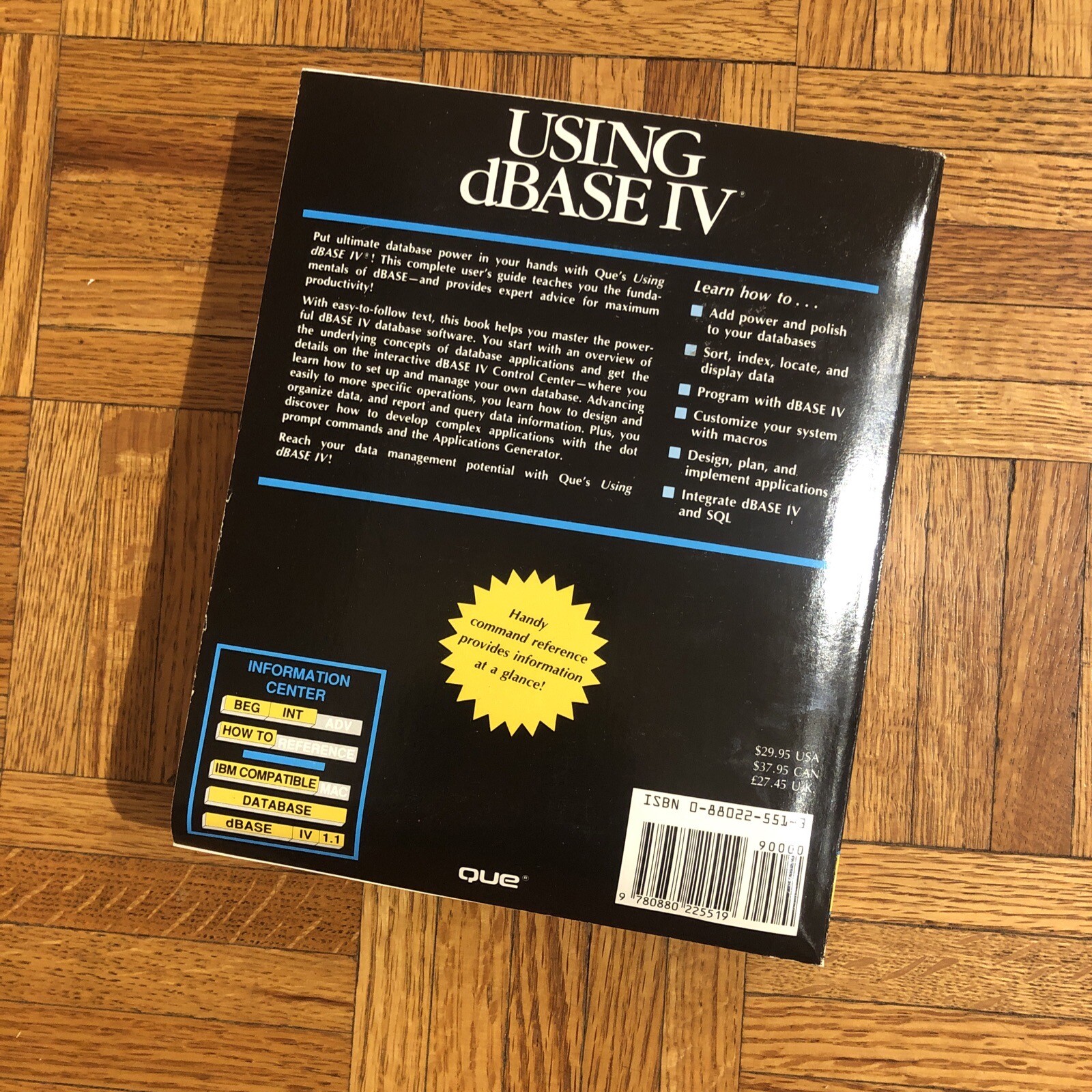 Ashton-Tate dBase IV Developer's Edition Version 1.0 For DOS - Open Box