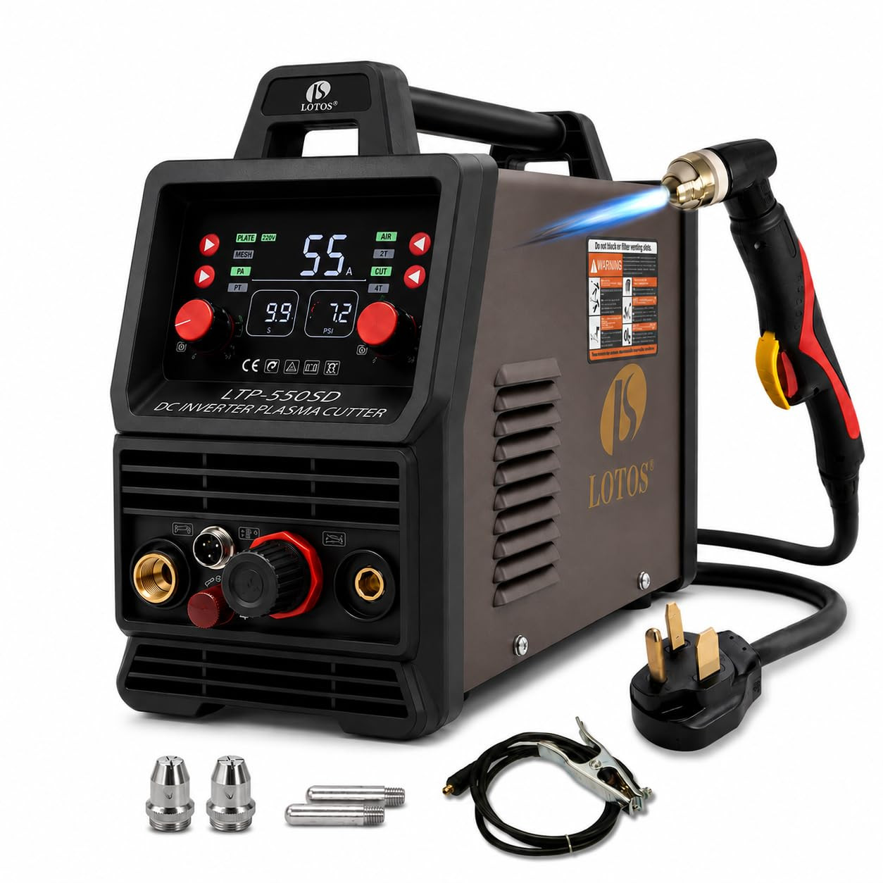 LTP5505D 55A Pilot Arc Plasma Cutter with Rust Removal Mode | 5/8" Clean Steel C