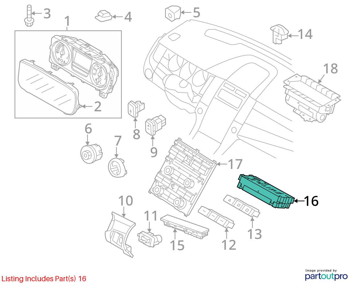 2014 2015 2016 2017 Ford Taurus OEM EG1T-19980-AF Temperature Control Module