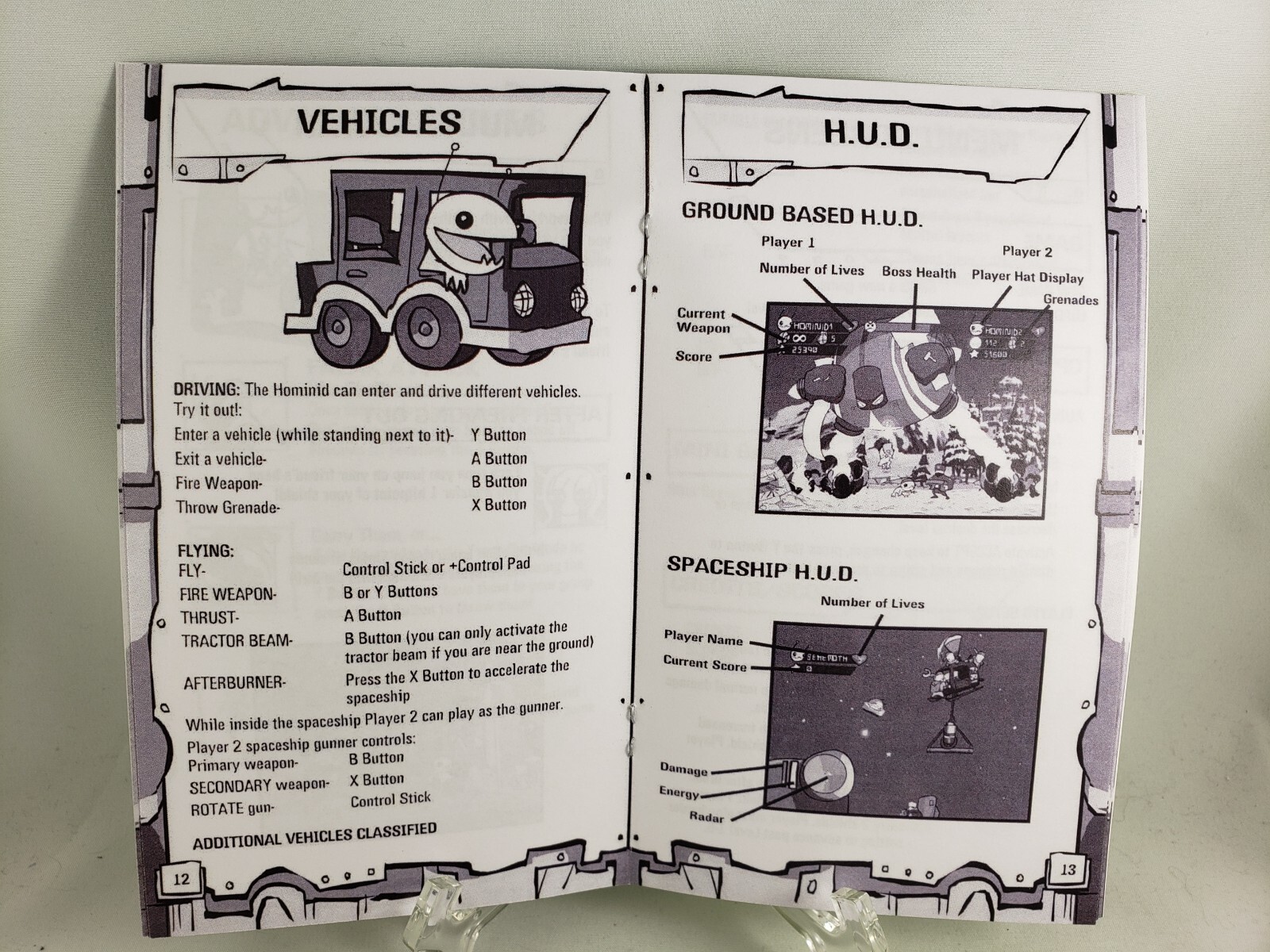 Gamecube MANUAL - ALIEN HOMINID - Nintendo GCN 'Replacement' Instruction Booklet