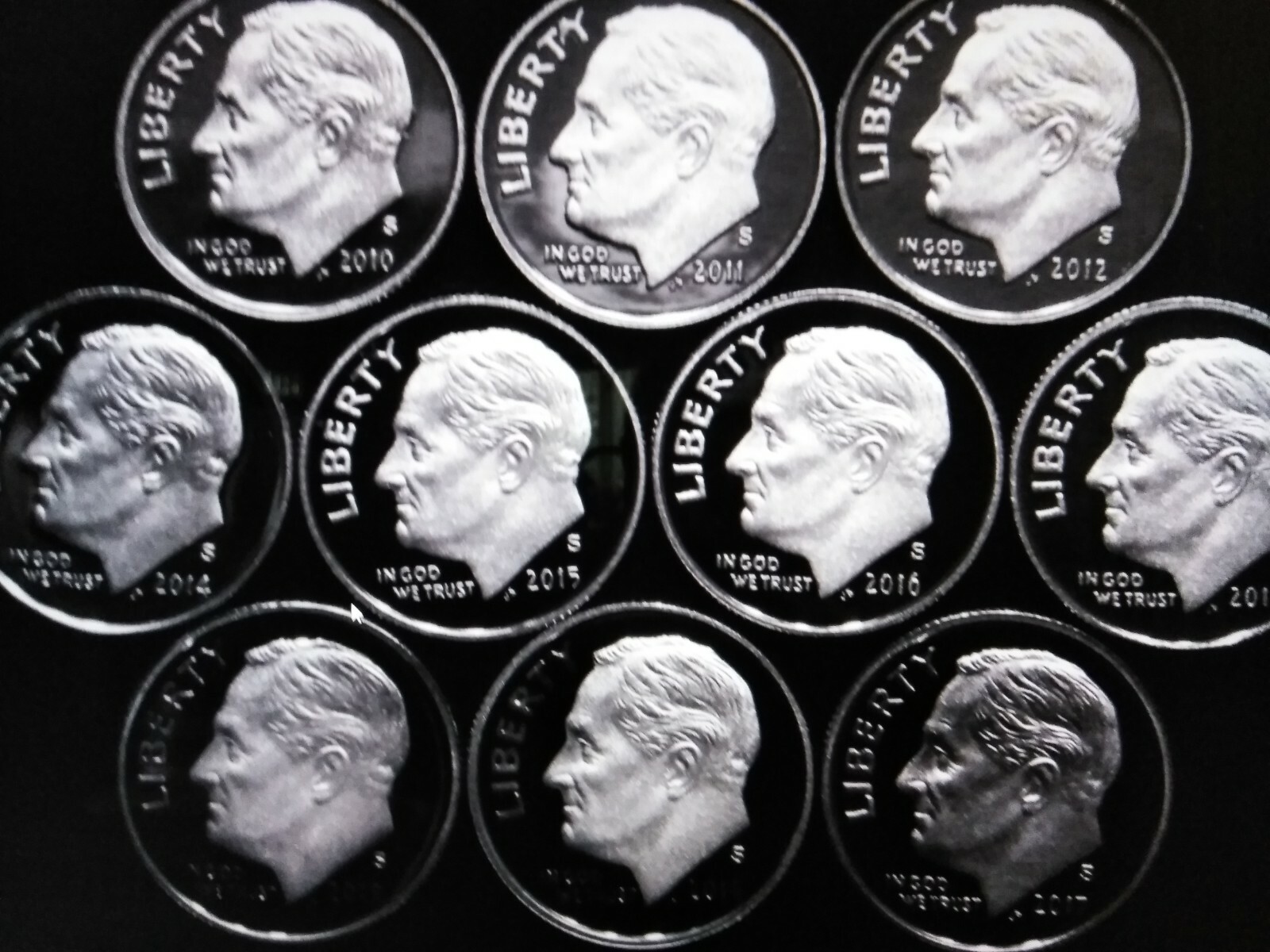 1965-2025 S-COMPLETE SMS CLAD PROOF SET OF ROOSVELT DIME PROOF-61- COINS