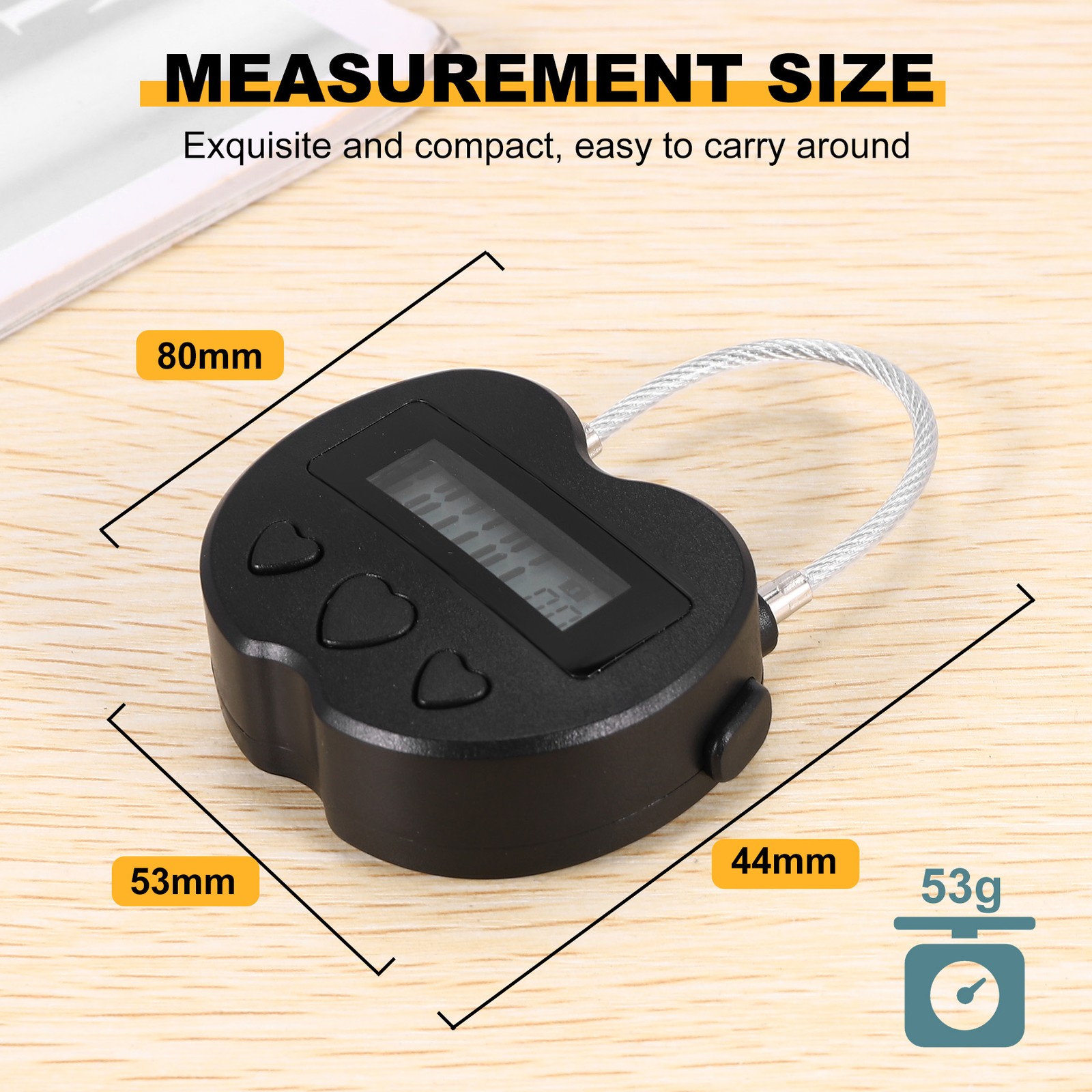Time Lock LCD Display Time Lock Multifunction Travel Electronic Timer, 7816