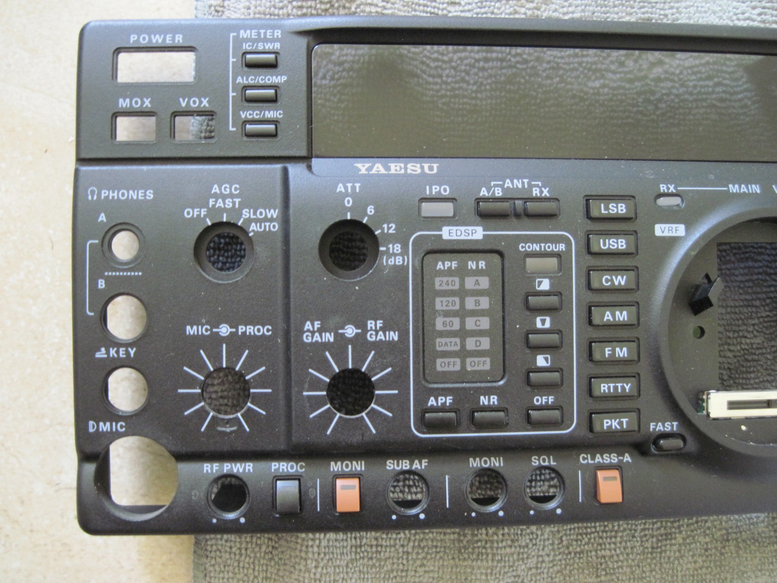 Yaesu FT-1000MP Mark V 200W FRONT Panel in Very Nice shape