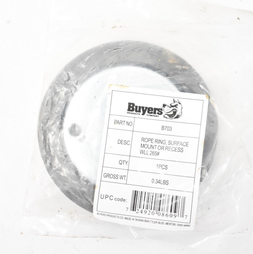 Buyers Products Surface/Recessed Rope Ring B703 265 lb WLL Genuine OEM Set