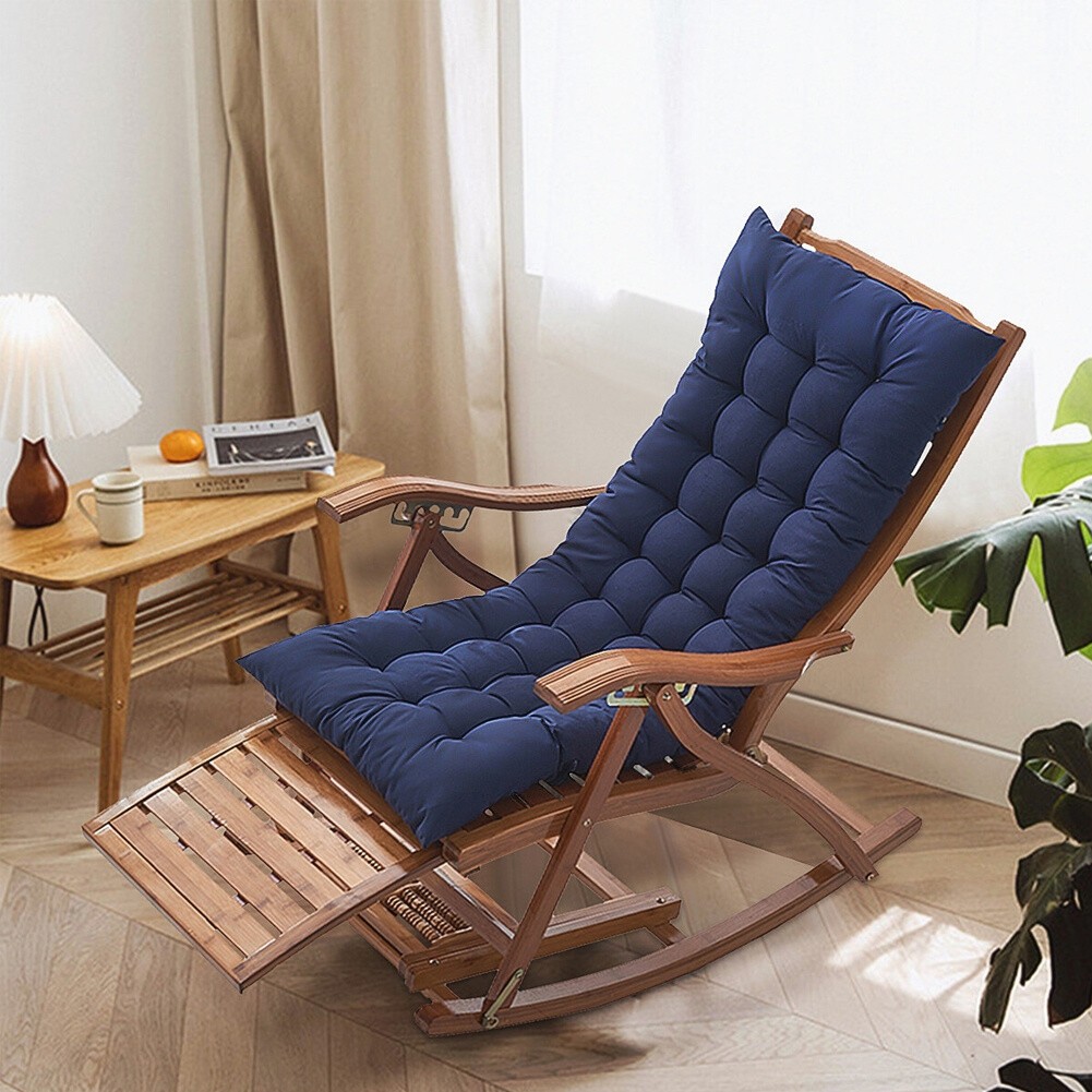 Chaise Lounge Cushion Seat Back Indoor Outdoor Rocking Chair Sofa Cushion w/ Tie