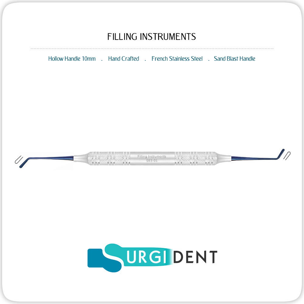 DENTAL COMPOSITE FILLING INSTRUMENTS BLUE TITANIUM COATED *NEW* CE