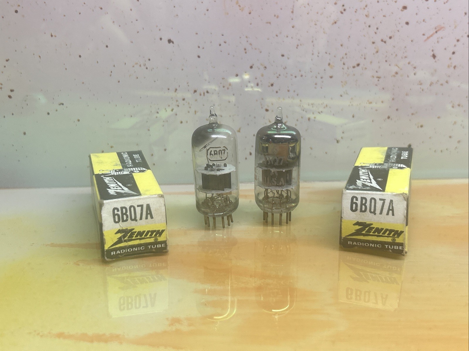 Lot of 2 Zenith 6BQ7A Twin Triode Tubes New Open Box
