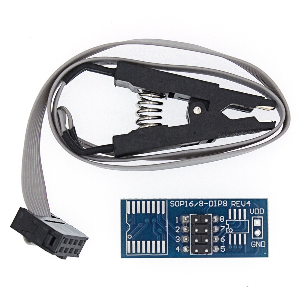 CH341A BIOS USB Programmer Flasher Writer 24 25 Series EEPROM SOP Clip Adapter