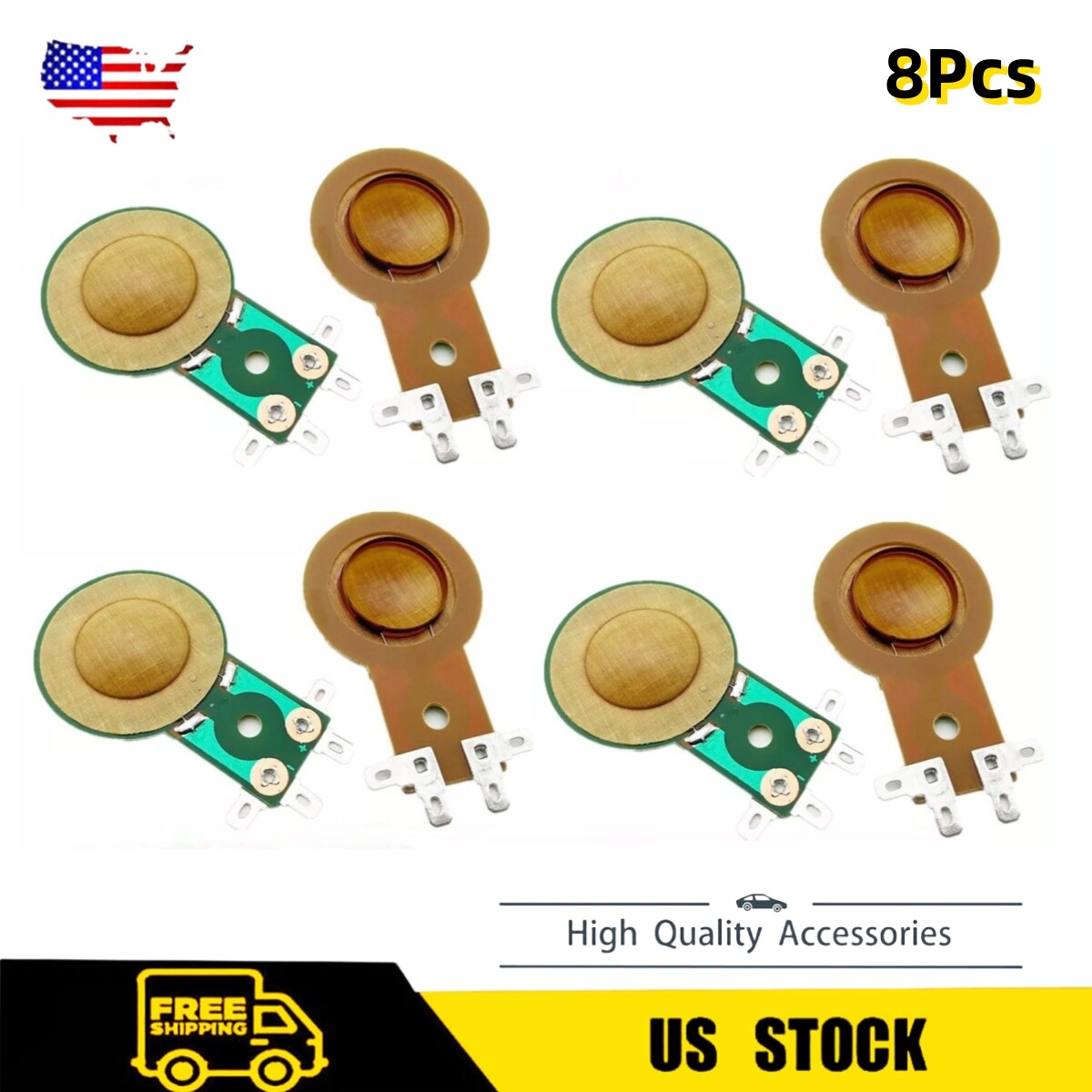 8 PCS Diaphragm 8Ohm Replacement FOR PRV Audio RPDT175Ph DT175PH-S DT175 Driver
