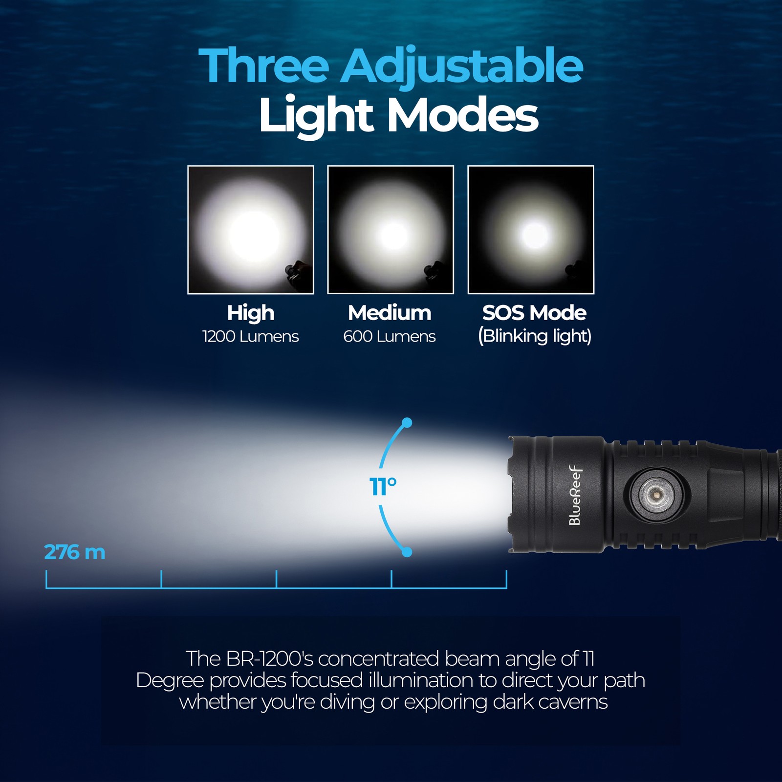 Blue Reef 1200 Lumens Dive Light