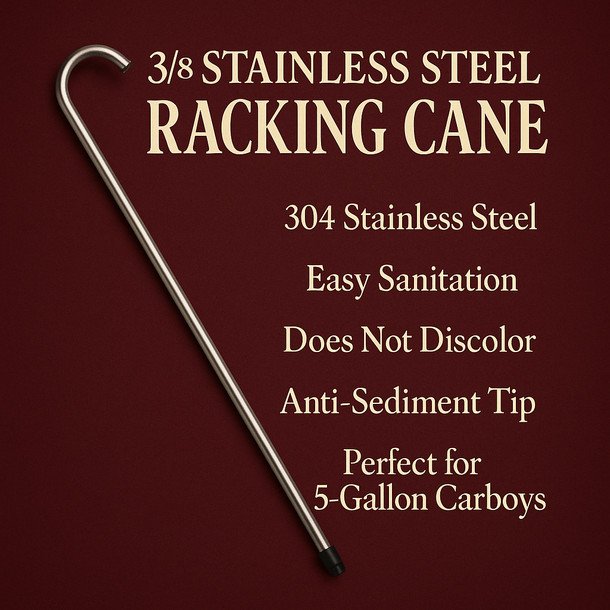 Fermtech 3/8in Stainless Steel Racking Cane 30 inch