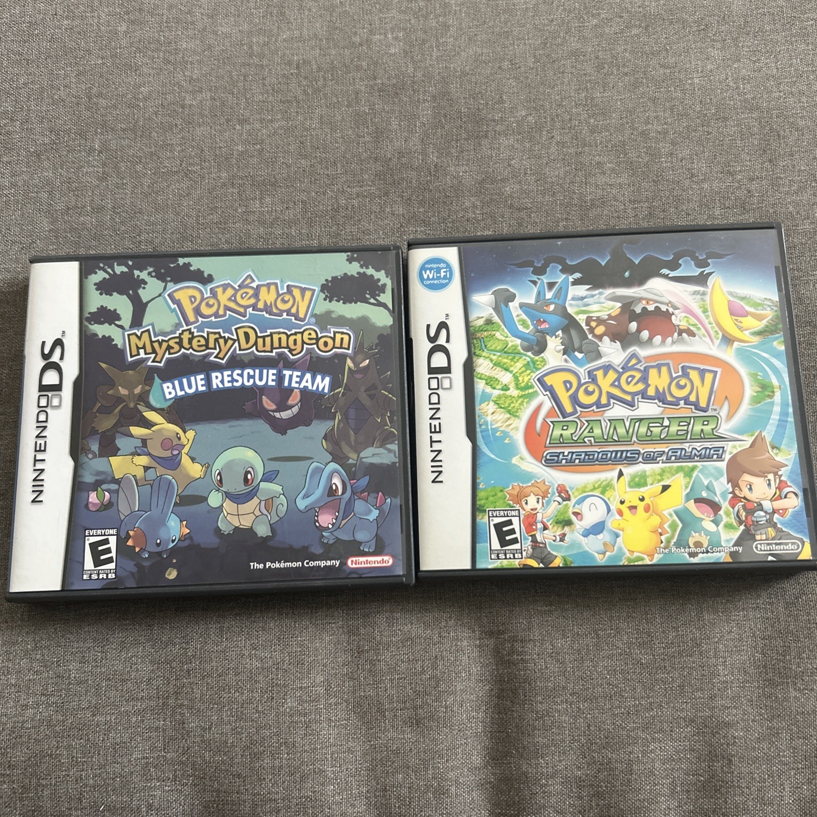 Lot of 2 Nintendo DS Pokemon CASES ONLY No Manuals Mystery Dungeon/Ranger VGC