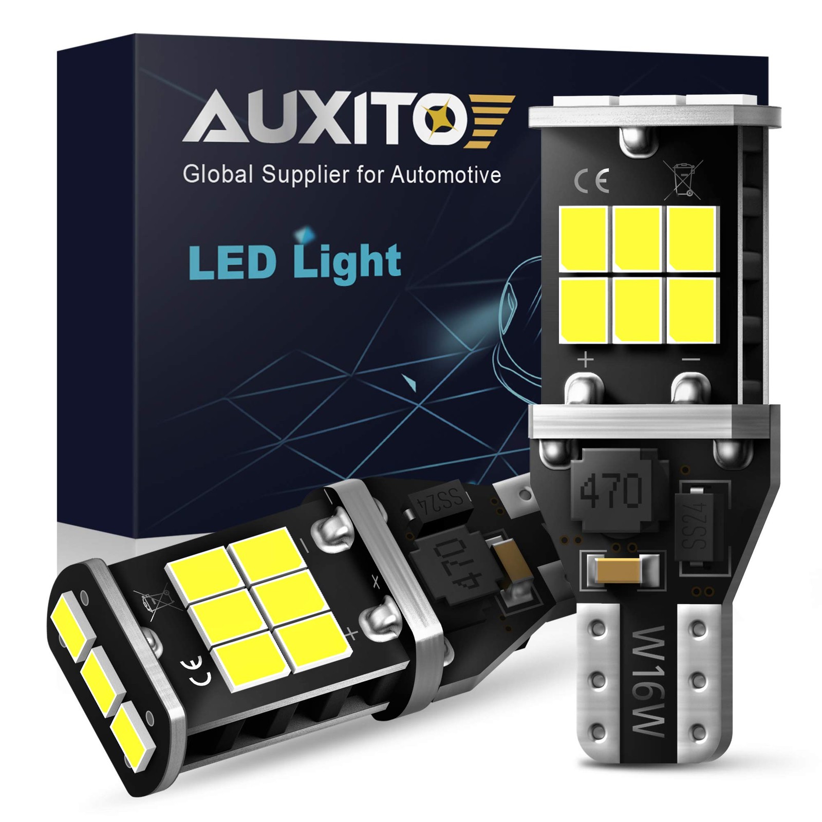 AUXITO 912 921 LED Bulb for Backup Light Reverse Lights High Power 921, White