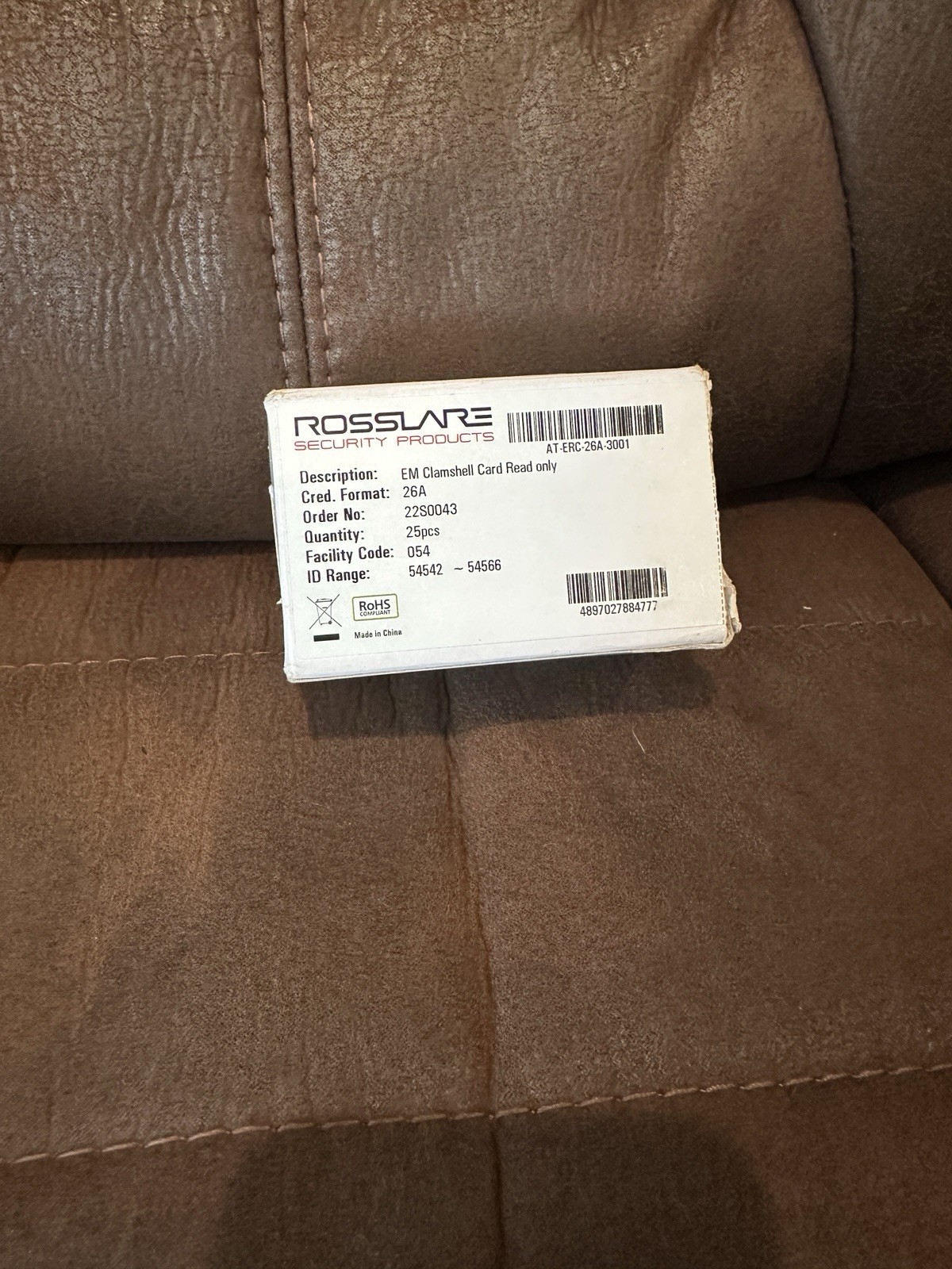 ROSSLARE AT-ERC-26A-3001 125KHz Clamshell Prox Read-Only Card - 25 PCS