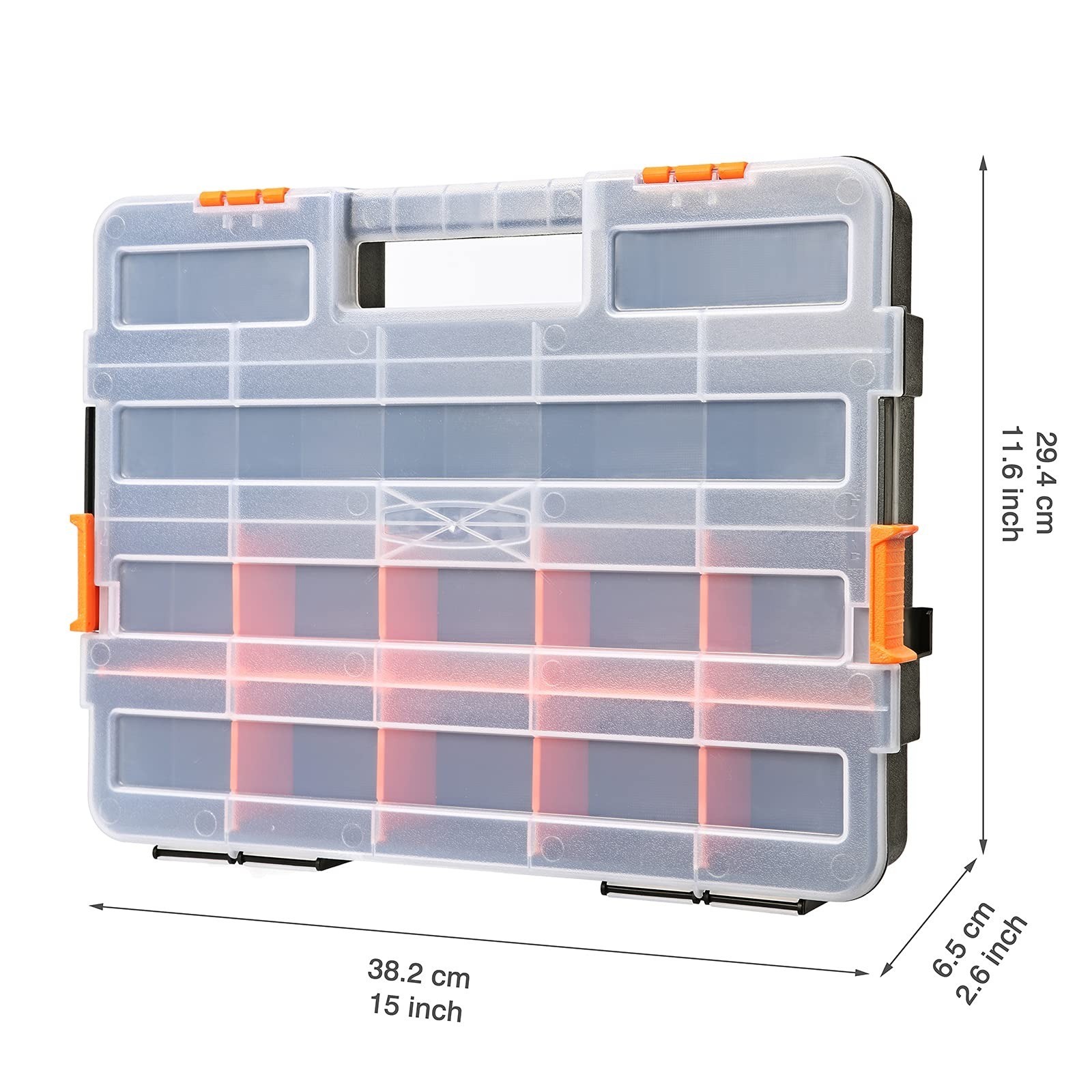 CASOMAN Tool Box Organizer - Interlocking Small Parts Organizer (2 Pack)