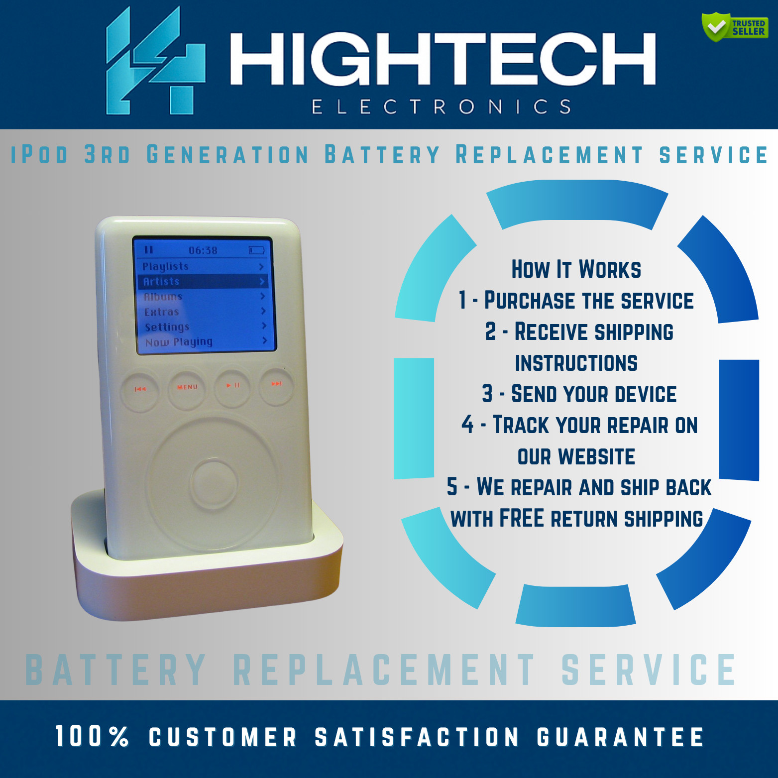 iPod 3rd Generation Battery Replacement service Repair