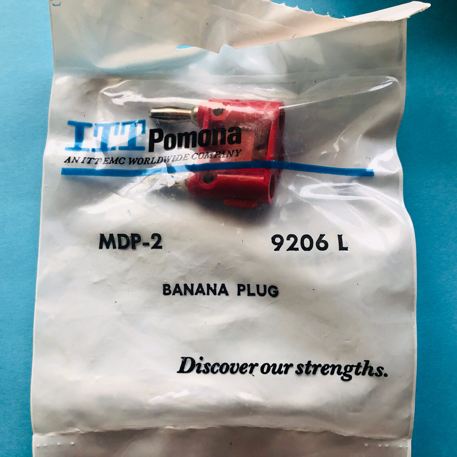 ITT POMONA MDP-2. TEST ADAPTER RED DOUBLE RED  BANANA  MDP-2. NEW In BAG
