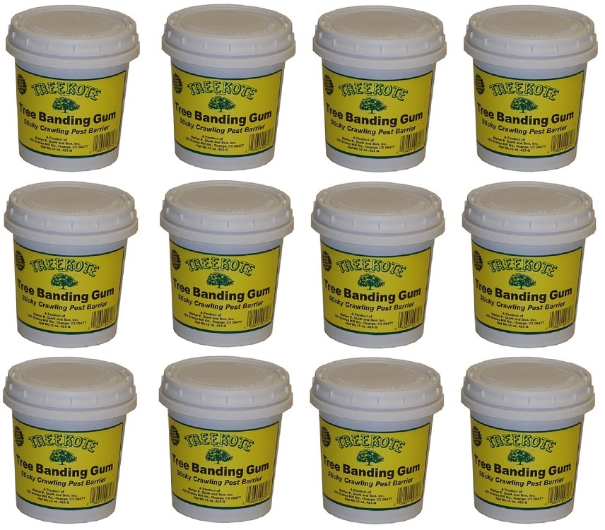 (12) ea Treekote 300716 15 oz Tree Banding Gum Sticky Insect Pest Barrier