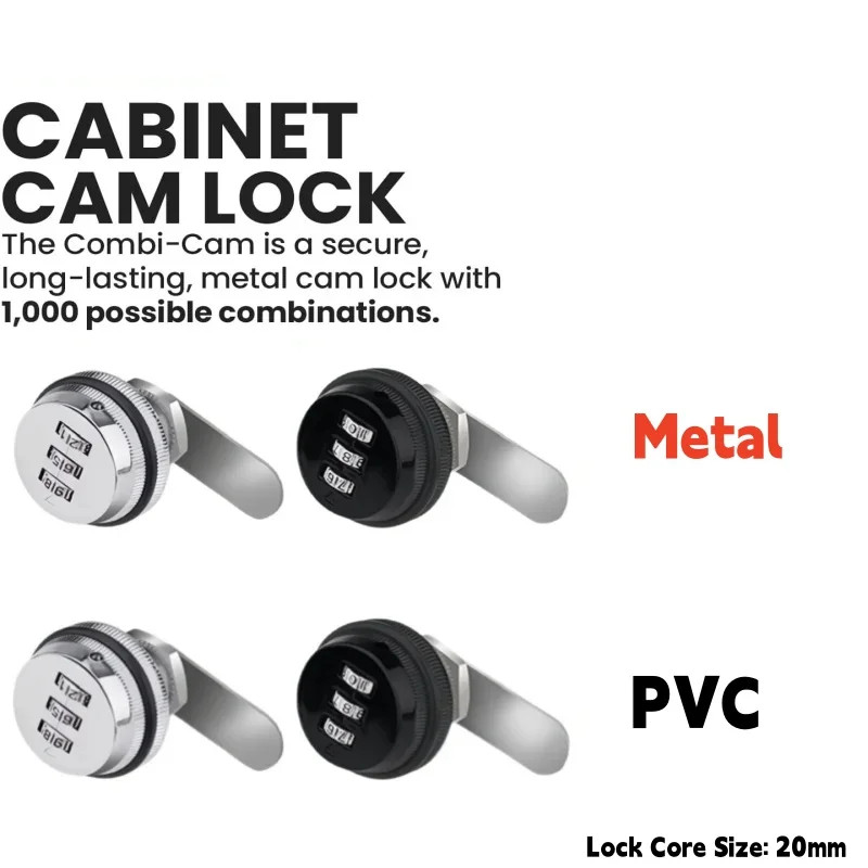 Combination Cam Lock for Cabinet Mailbox Cabinet Door Locker Storage