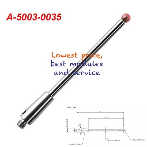 For A-5003-0035 CMM Probe M2*D1.5*L30mm 1.5mm Ruby Ball Tungsten Carbide Stem#