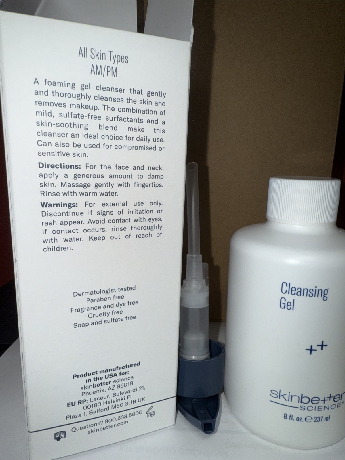 Skinbetter Science Cleansing Gel, 8 FL OZ New in Box