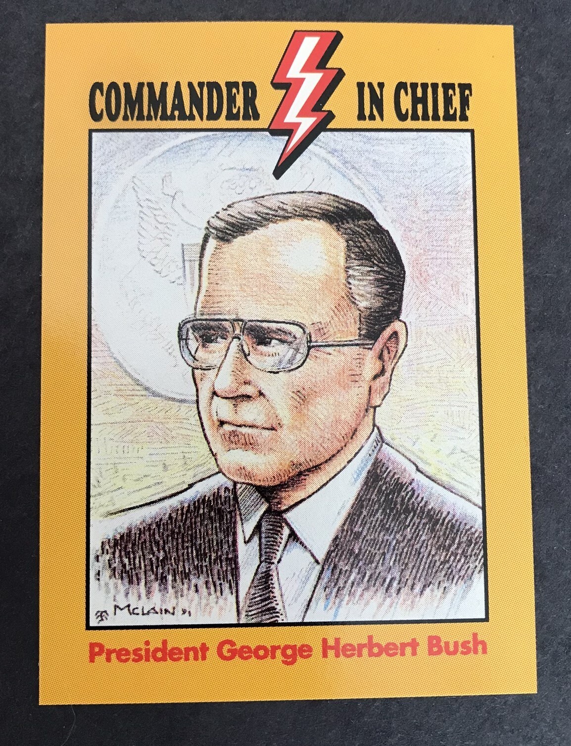 George Herbert Bush, Commander-in-Chief, Desert Storm , Virginia Hobby Card
