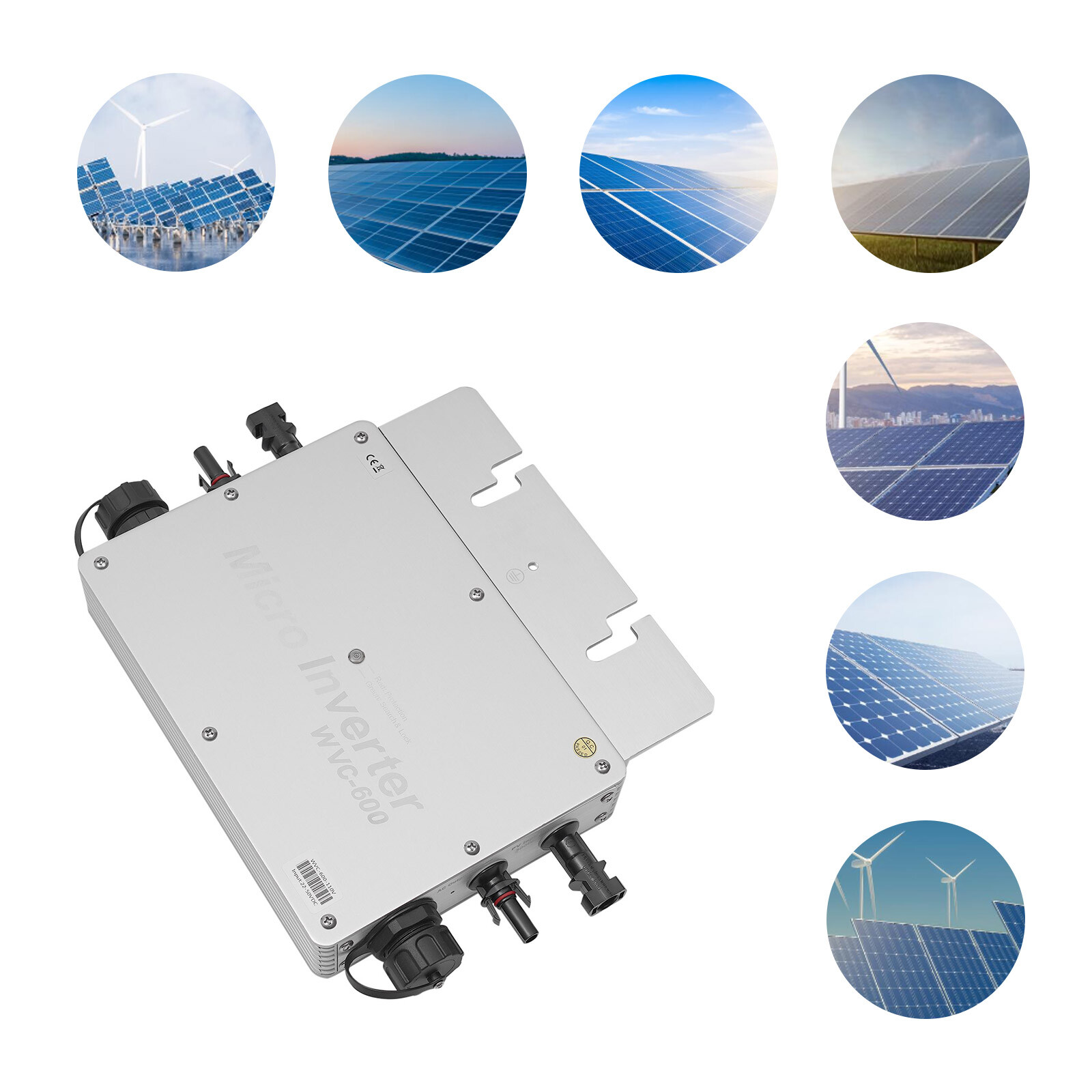 Solar Micro Inverter 600W Grid Tie MPPT Pure Sine Wave DC to Waterproof