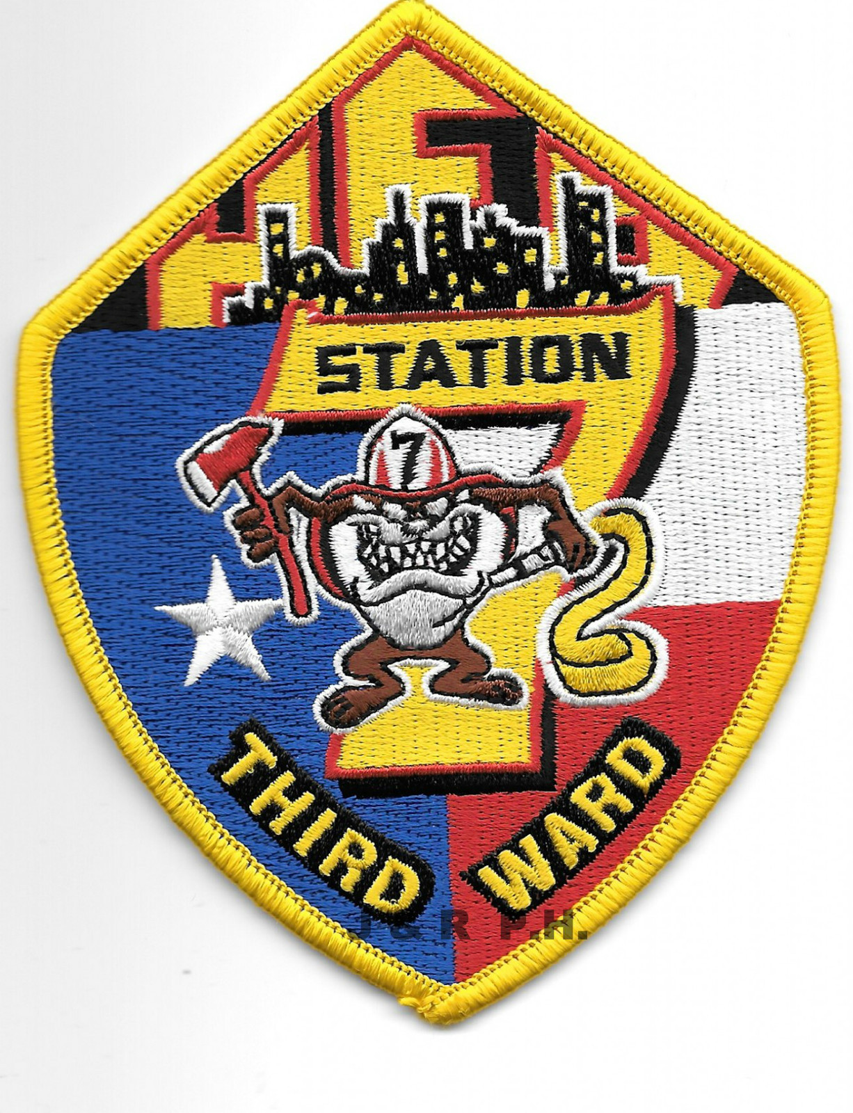 Houston  Station-7  "NEW  TAZ - 3rd Ward", TX #2 (3.75" x 4.75" size) fire patch