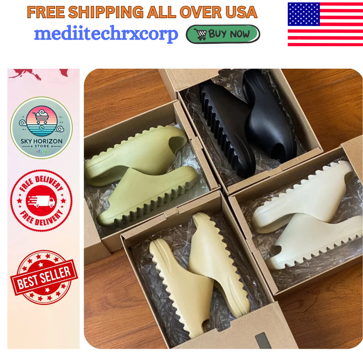 2025 Summer Men's YZY Slides  Men Women Slippers Slides Women Beach**