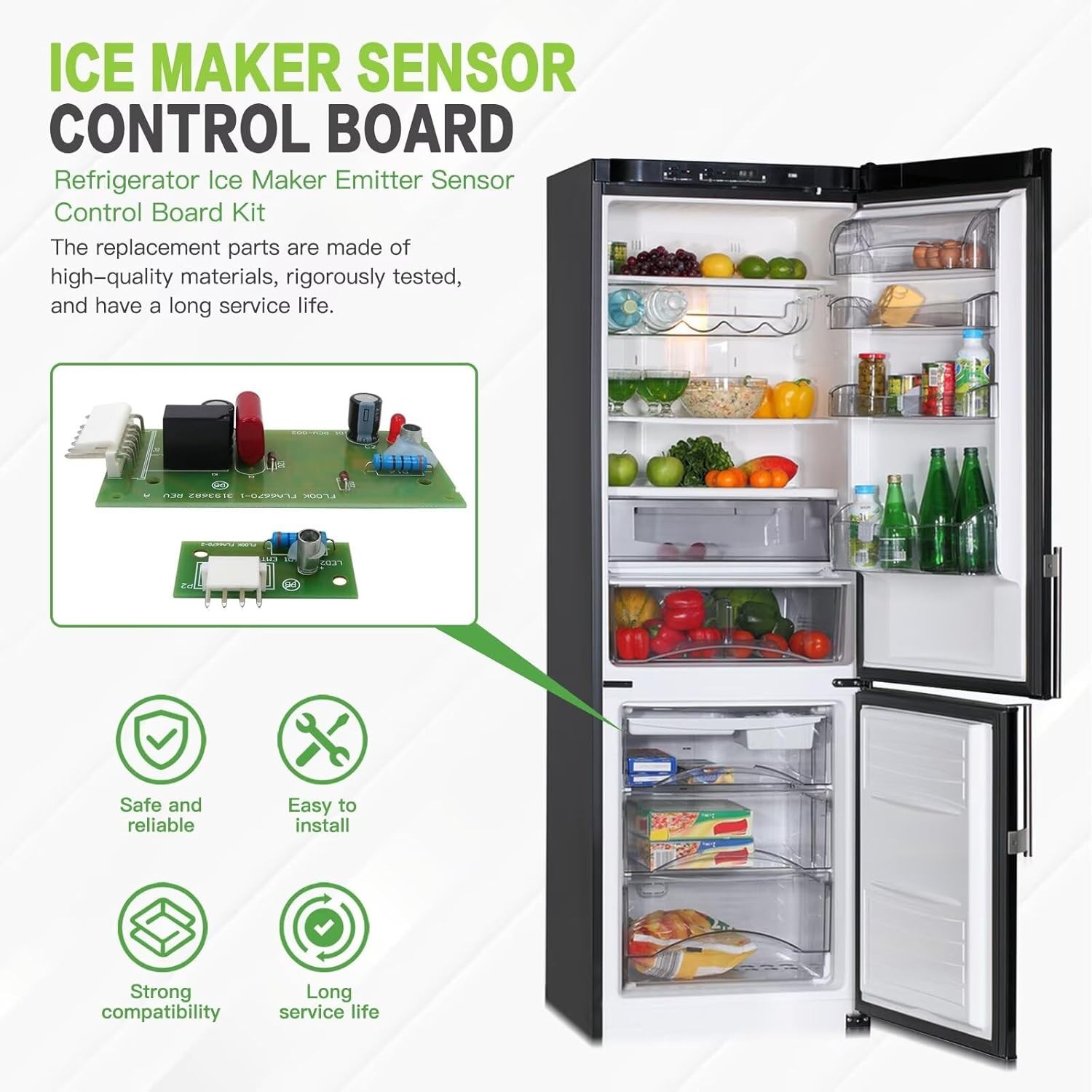 4389102 Refrigerator Ice Maker Sensor Control Board Kit For Whirlpool Kenmore