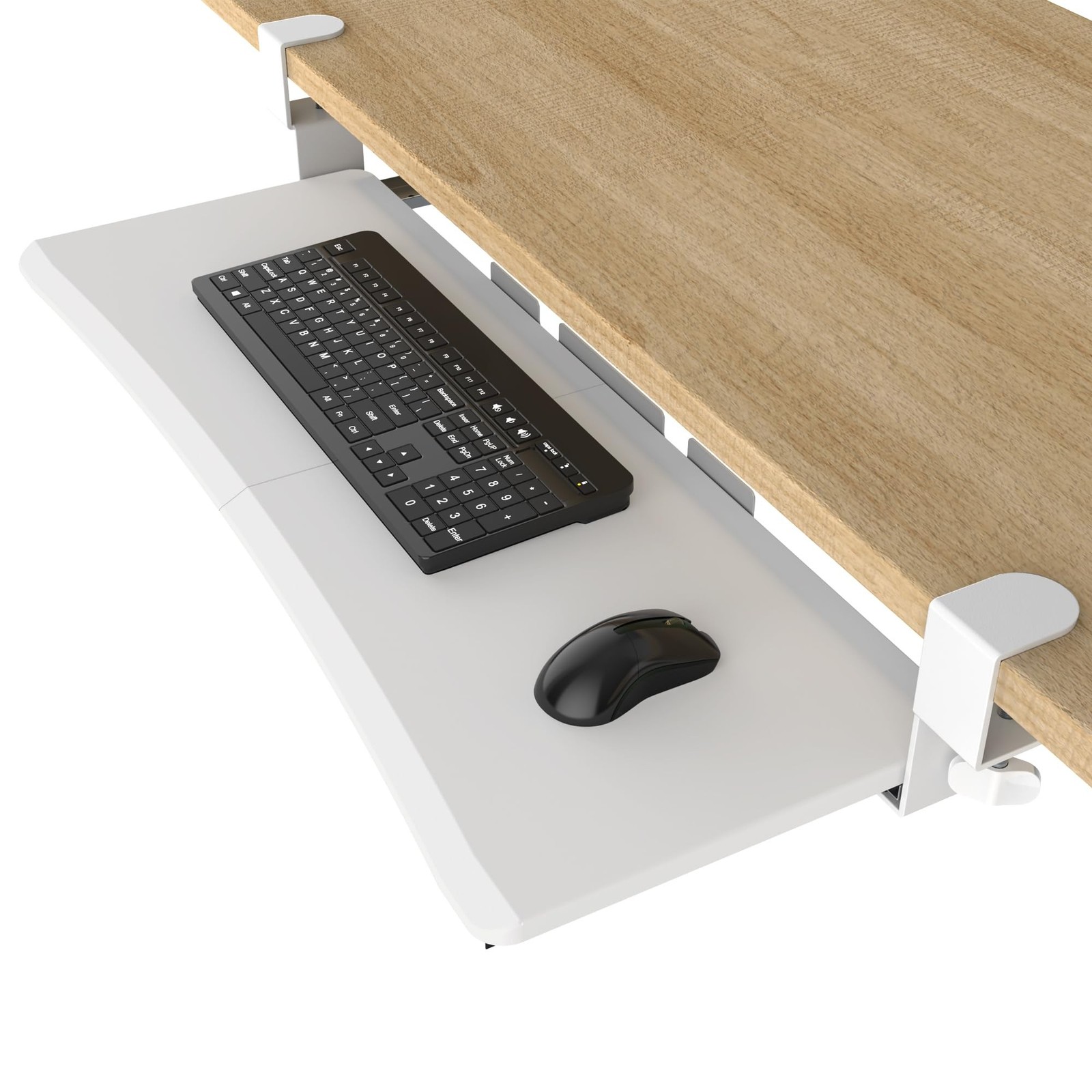 UPGRAVITY Extra Large Keyboard Tray Under Desk - Slide Out with Sturdy C-Clip...