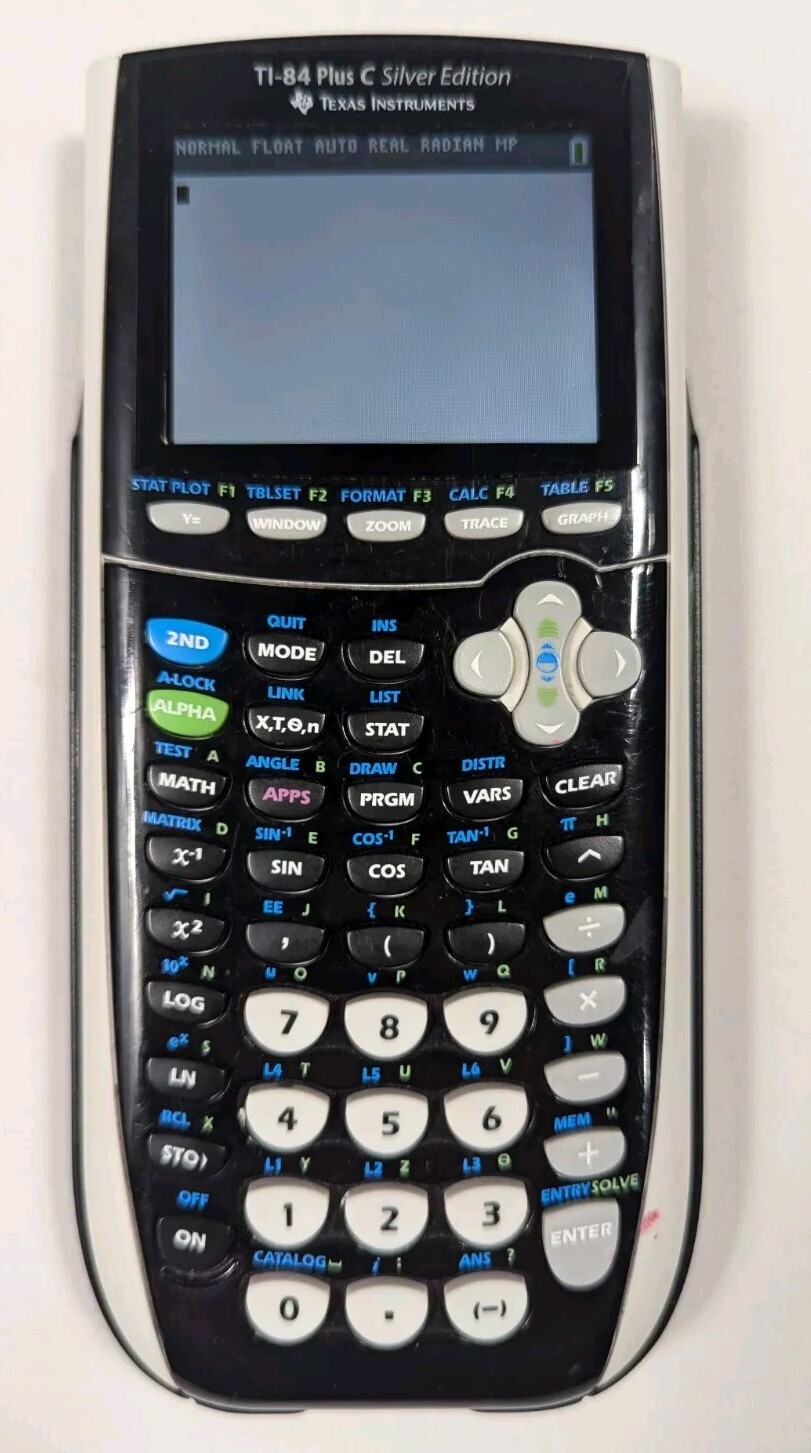 Texas Instruments TI-84 Plus C Graphing Calculator Tested Rechargeable w/ Cord