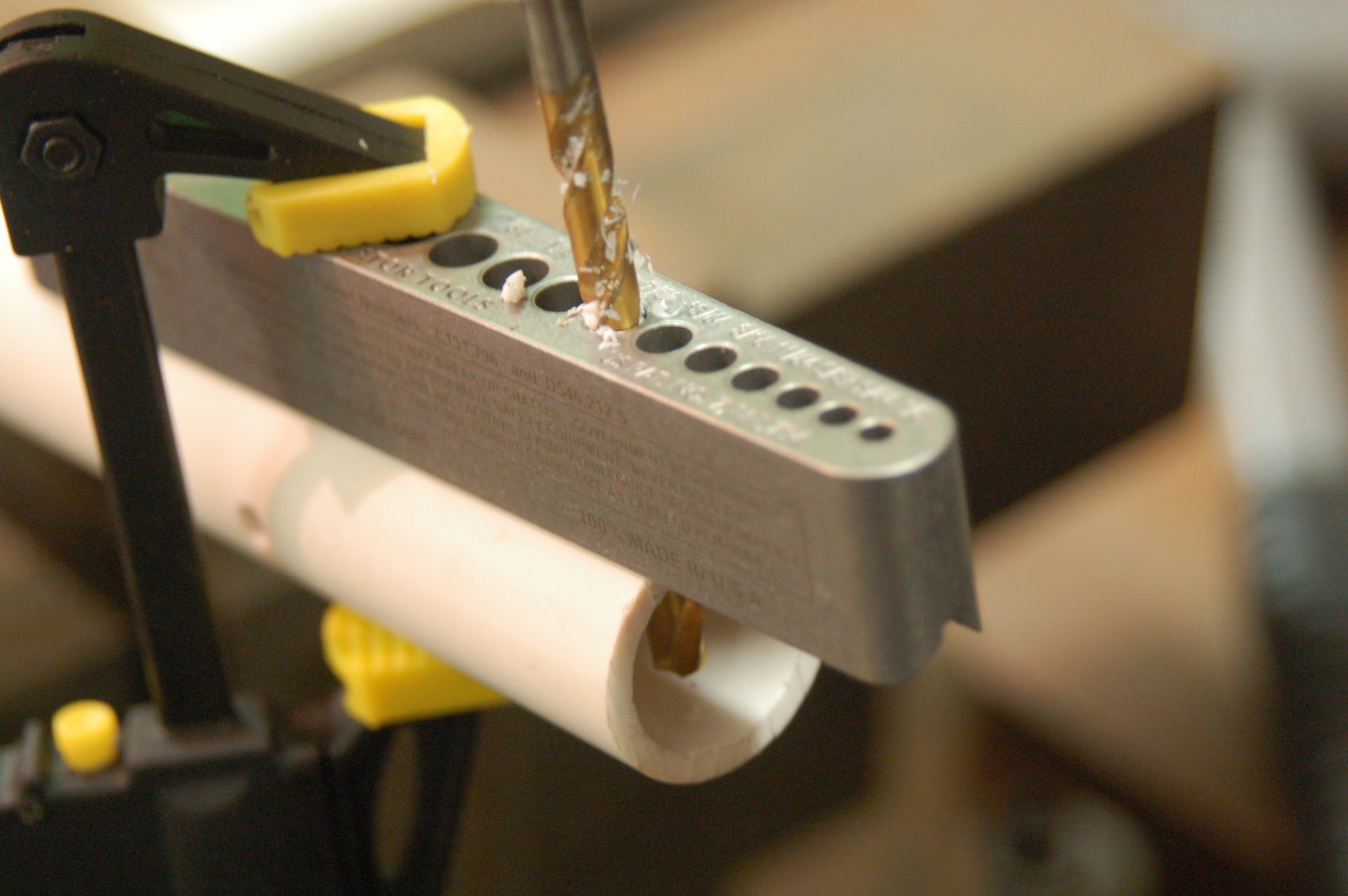 17 hole drill guide with no bushings required - portable drill press results