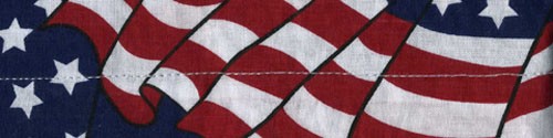 Zan Headgear Wavy American Flag Cooldanna Fashion Tie-Red/White / One Size