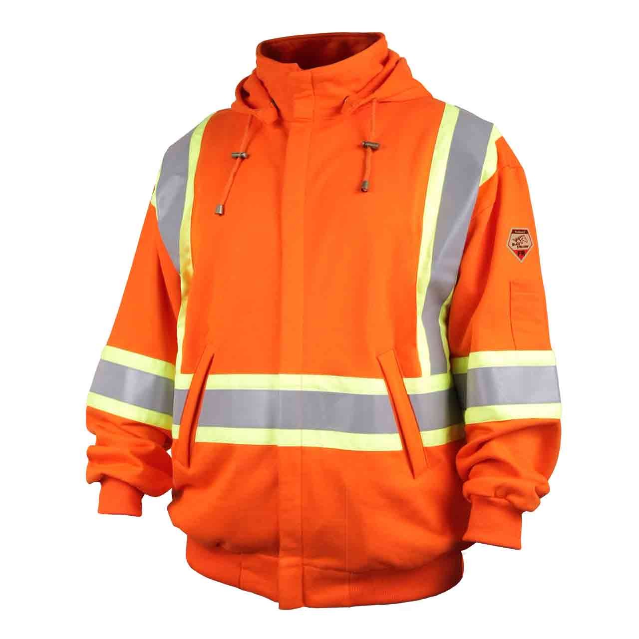 Black Stallion JF1332-OR TRUGUARD 200 FR Hooded Sweatshirt Orange X-Large