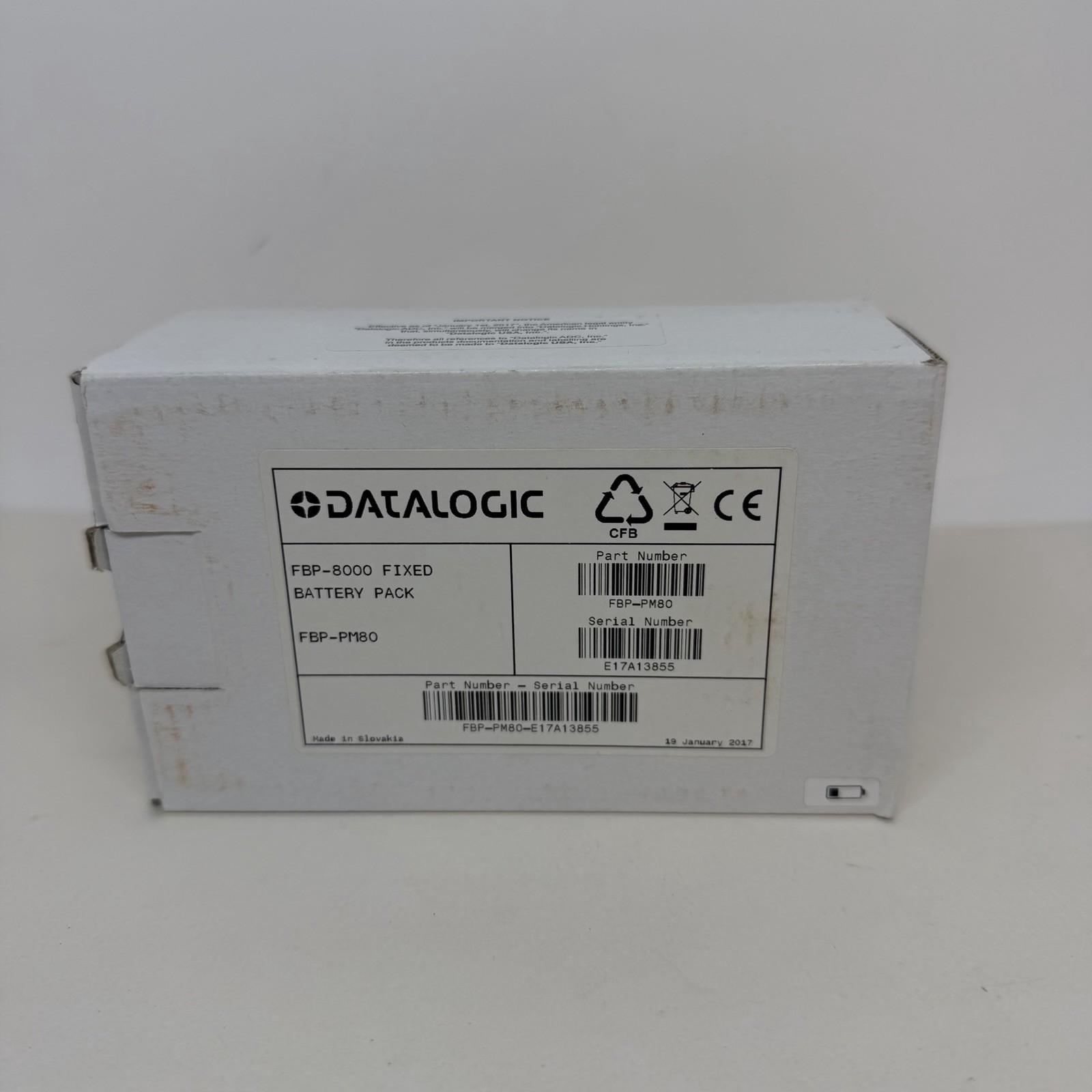 Datalogic FBP-PM80 3.7V Rechargeable Fixed Battery PowerScan PM8300 8000 Series