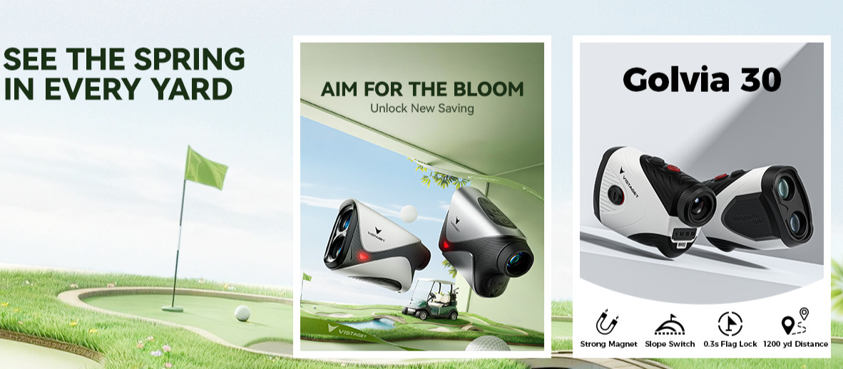 Golf Rangefinder 1200 Yd. Slope Switch Flag Lock Vibration 7X USB-C Rechargeable