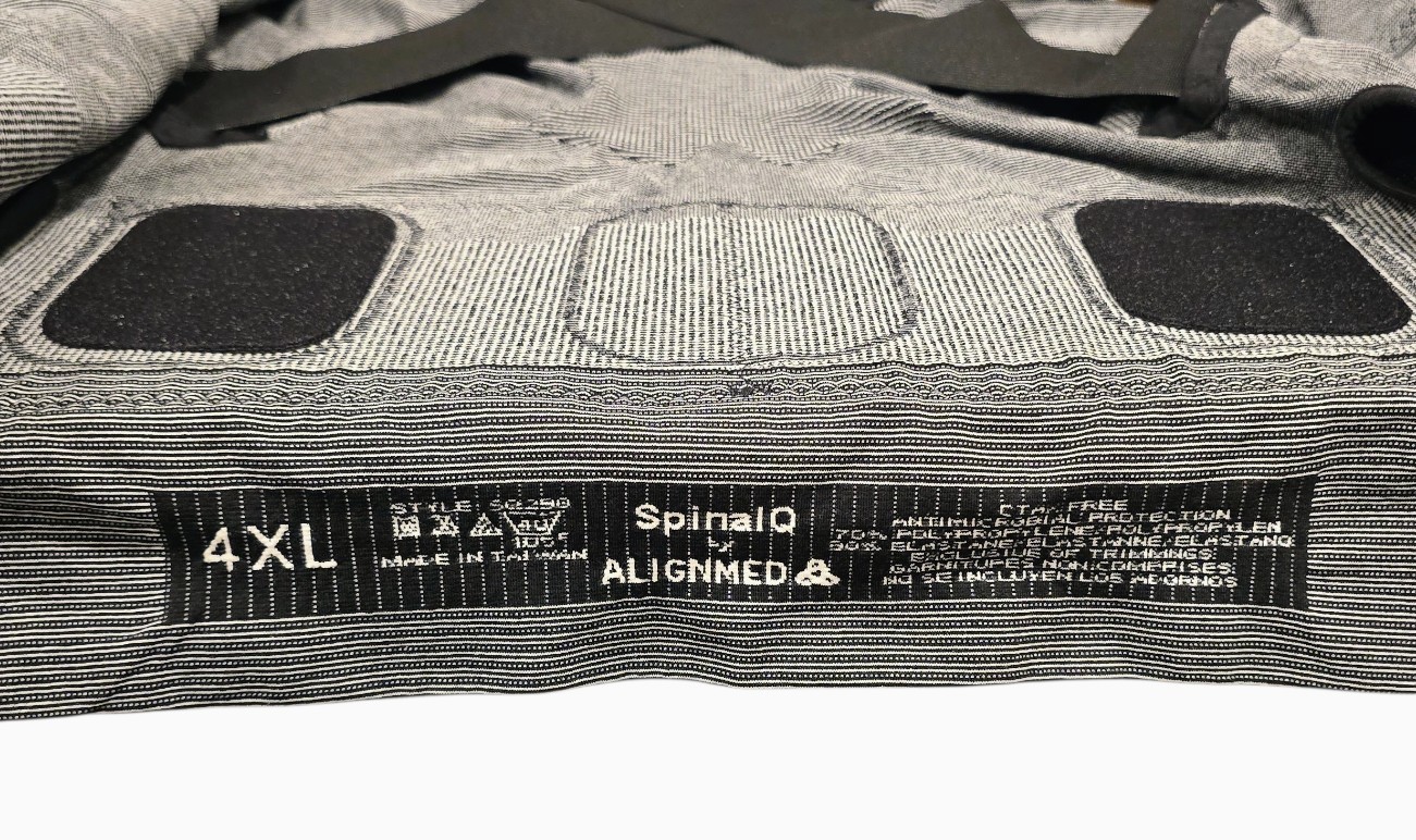 AlignedMed SpinalQ Posture Shirt System Complete Lot Size 4XL
