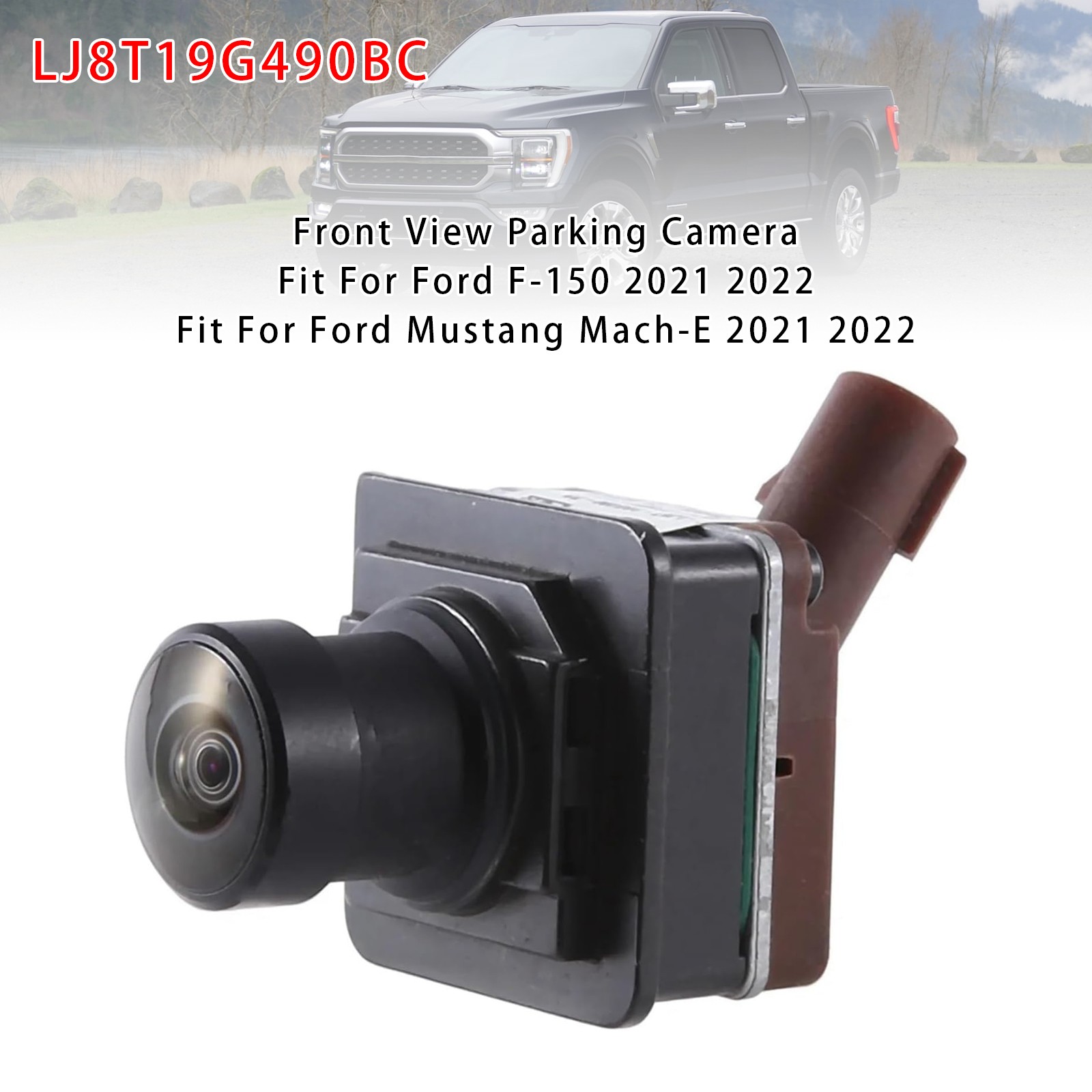 Front View Parking Assist Camera For Ford F-150 Mustang 21-22 LJ8T19G490BC US