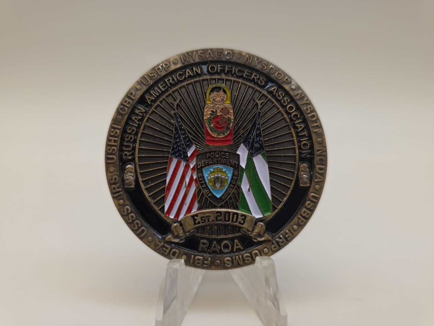 NYPD Russian American Officers Association RAOA Challenge Coin