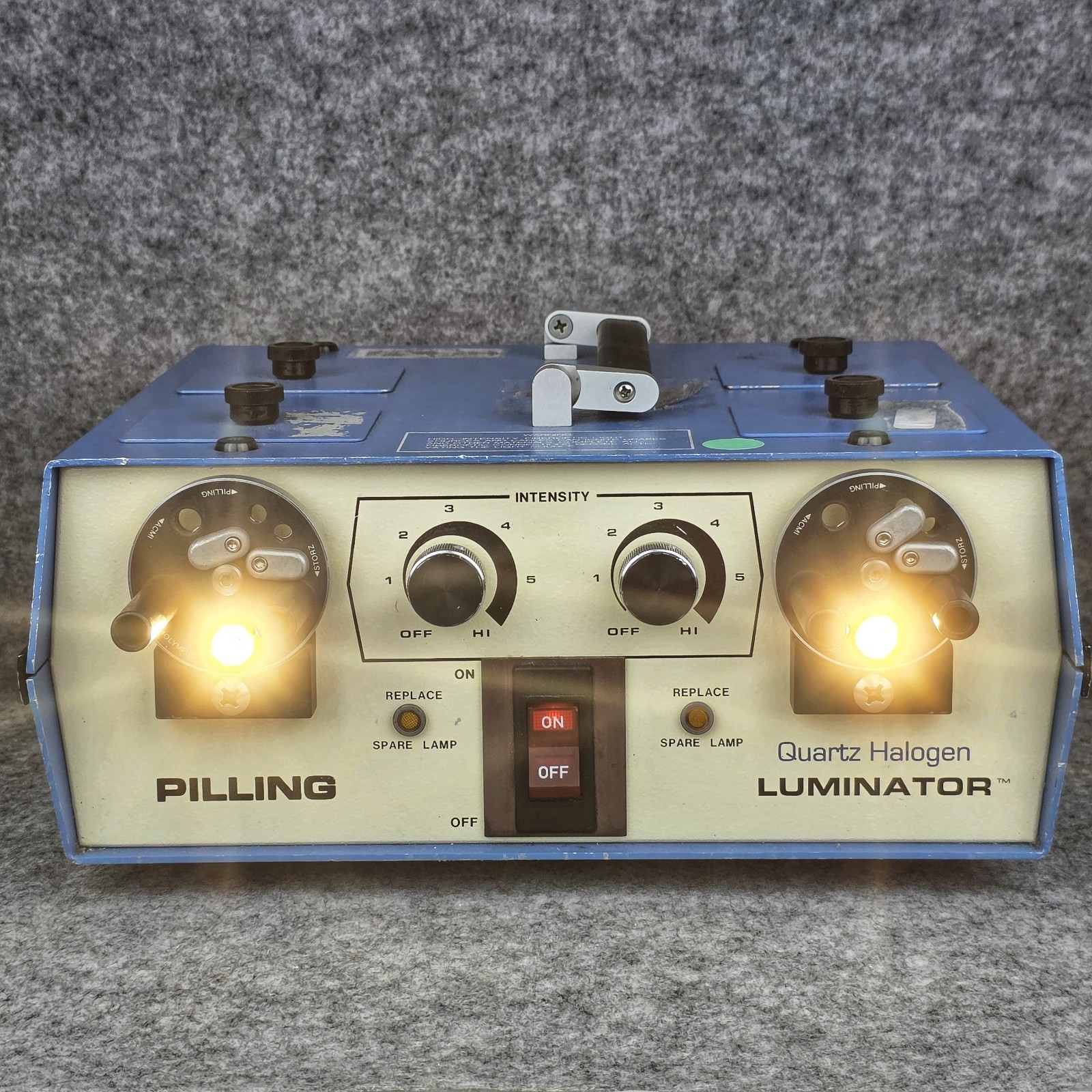 Pilling Quartz Halogen Illuminator Fiber Optic Dual Light Source 52-1285