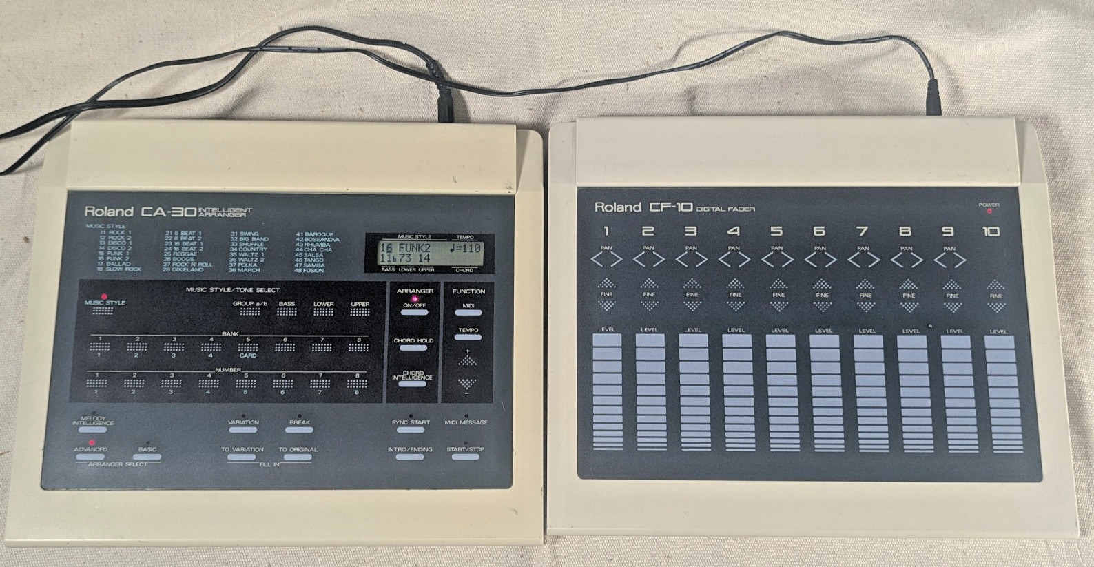 Roland CA-30 Intelligent Arranger & Roland CF-10 Digital Fader Vintage Working