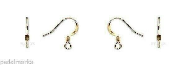 24 Flat Fish Hook GOLD Plated Stainless Steel FRENCH HOOKS  Ear Wires Earrings