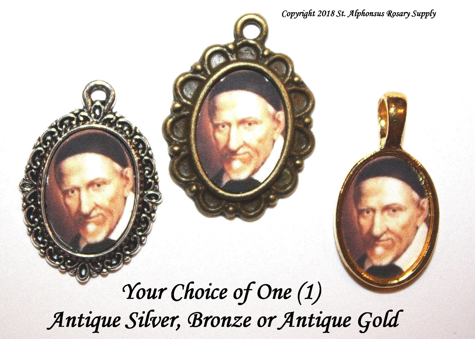 St. Vincent de Paul Mini-Medal/Add to Rosary/Antique Silver/Goldtone/Bronze