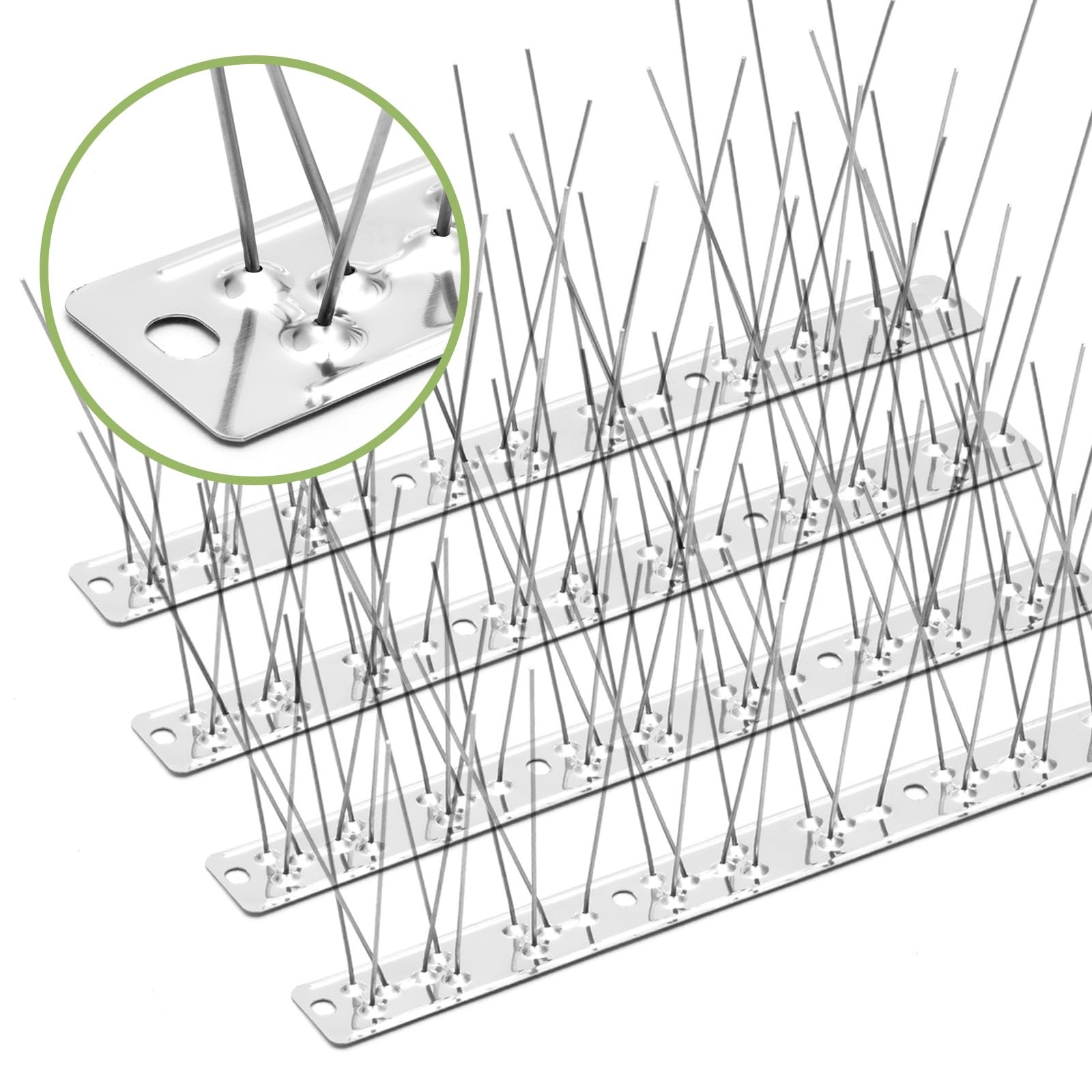 Pigeon Spikes Stainless Steel Bird Spikes for Outside to Keep Birds Away 12 P...
