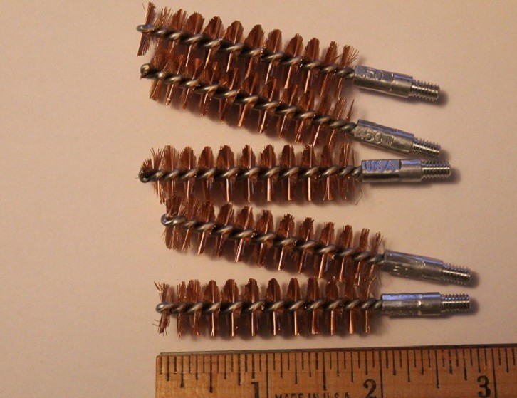5 pack rifle brass bore brushes 50 caliber $3.00 Shipping (8-32 standard thread)