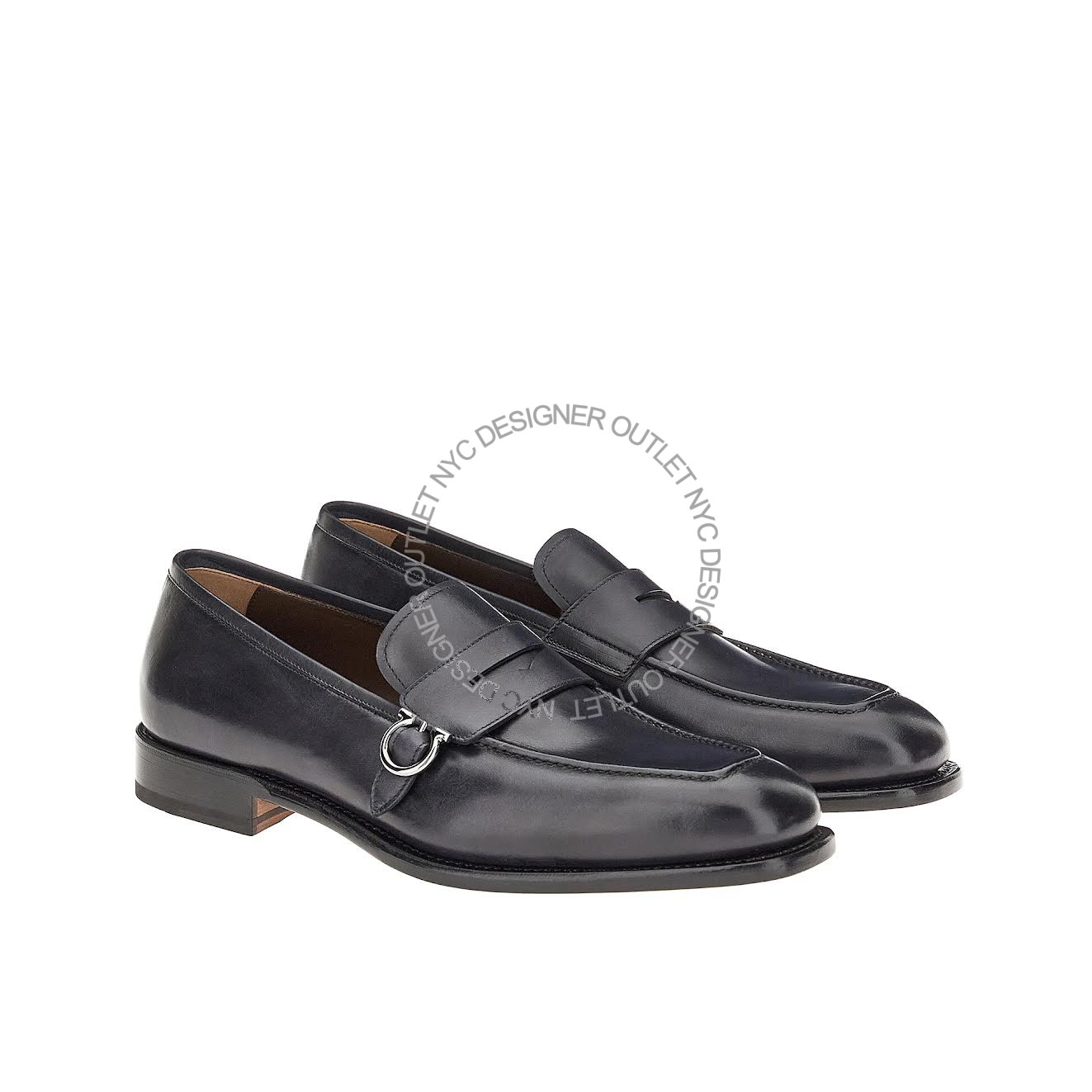 Salvatore Ferragamo Nunzio Mens New In Box Black Leather Loafer Sizes  6.5-12 US