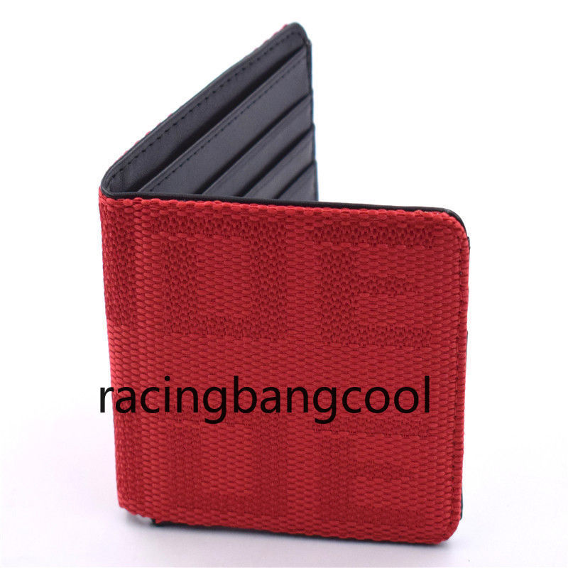 JDM Style Bride Logo Bordered Wallet Custom Leather Canvas Wallet Key Case