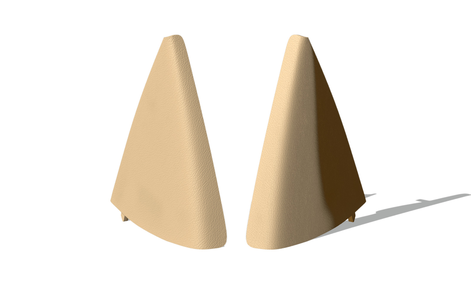 Door Mirror Triangle Covers - MB R129 96-02 - Left and Right - E-Motor - Cream